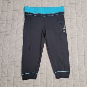 Lululemon Athletica Black and Teal Leggings